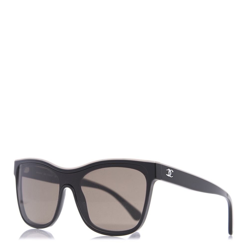 Chanel Shield Sunglasses 5418 Black and beige
